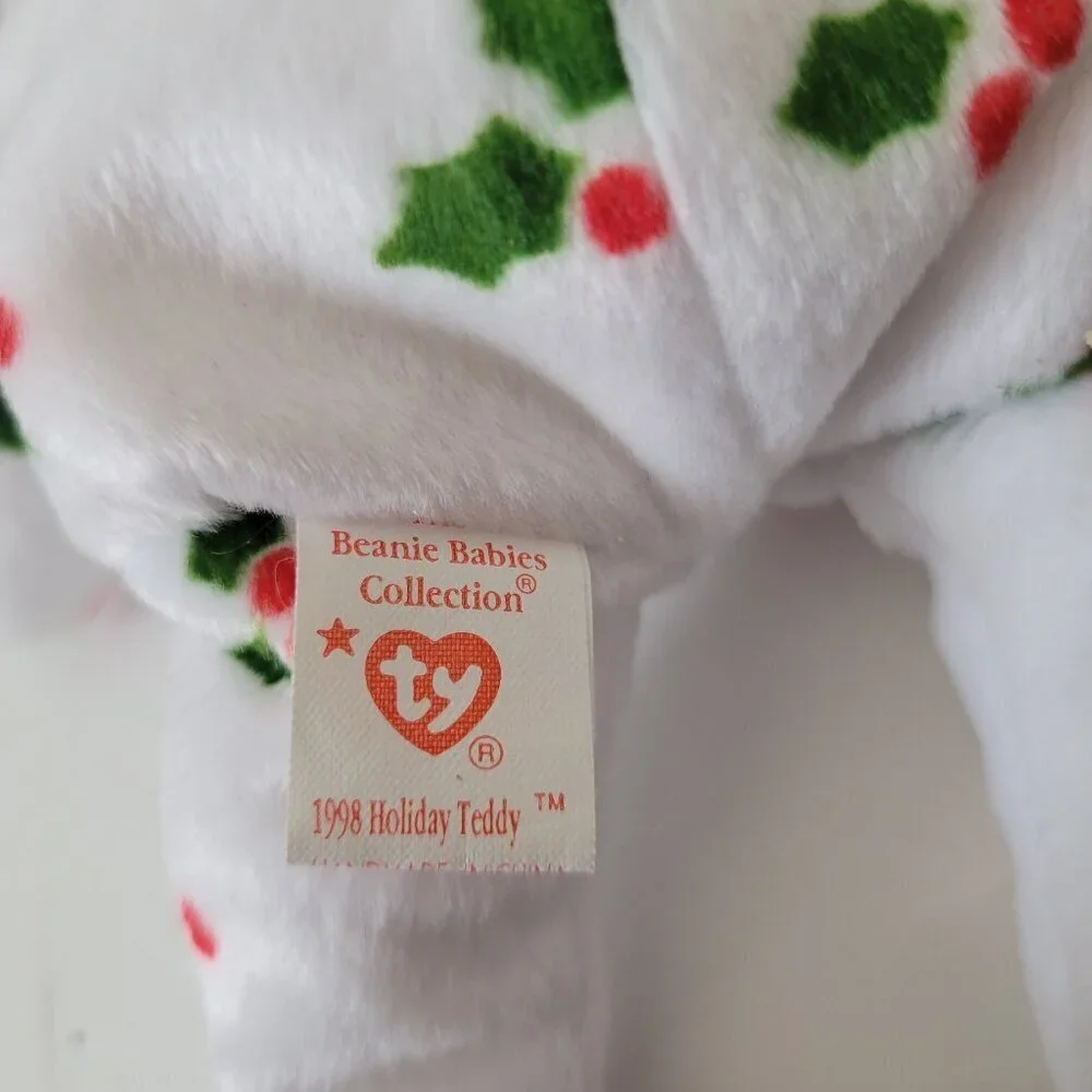 Ty Beanie Baby Christmas Lot Vintage Santa Snowball 1998 Holiday Teddy Flaky New